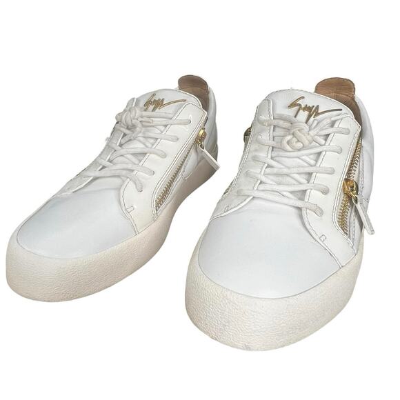 Giuseppe Zanotti Men’s Frankie White Low Sneakers Size 42 US 9 main image 5